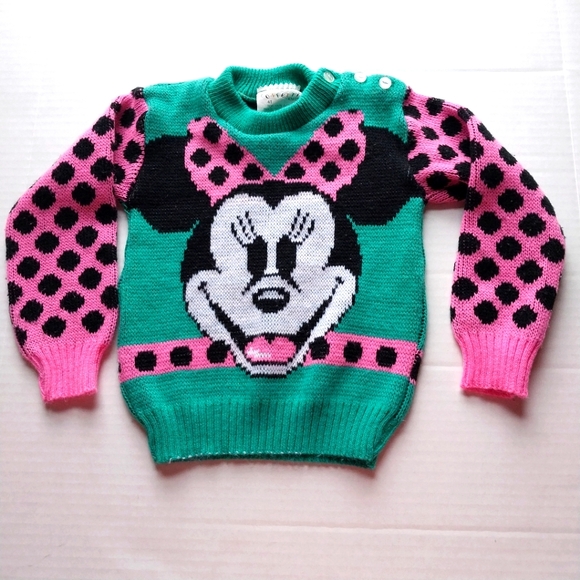Confetti Knits Other - Confetti Knits Girls size 4T Minnie Mouse Walt Disney Productions Sweater Japan